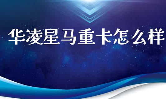 华凌星马重卡怎么样_https://m.ycdhulan.com_国际金融_第1张