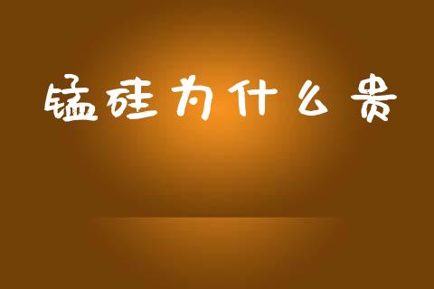 锰硅为什么贵_https://m.ycdhulan.com_期货交易_第1张