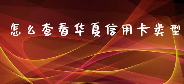 怎么查看华夏信用卡类型_https://m.ycdhulan.com_股市在线_第1张