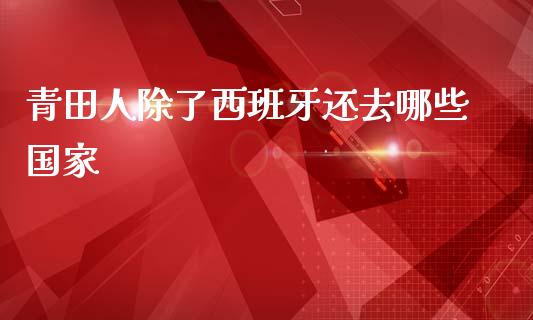 青田人除了西班牙还去哪些国家_https://m.ycdhulan.com_理财产品_第1张