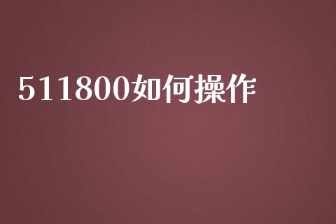 511800如何操作_https://m.ycdhulan.com_理财产品_第1张