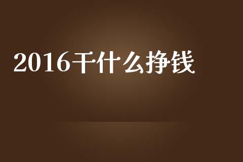 2016干什么挣钱_https://m.ycdhulan.com_股市在线_第1张