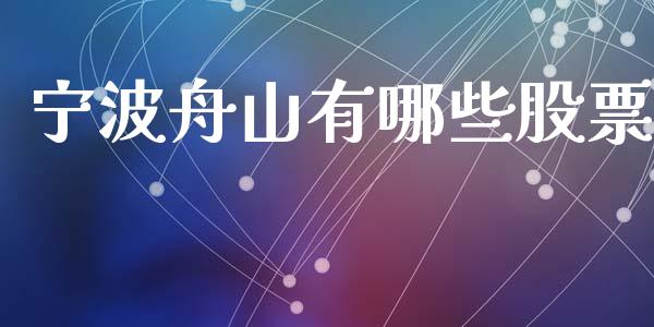 宁波舟山有哪些股票_https://m.ycdhulan.com_理财产品_第1张