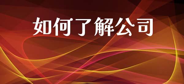 如何了解公司_https://m.ycdhulan.com_财经要闻_第1张