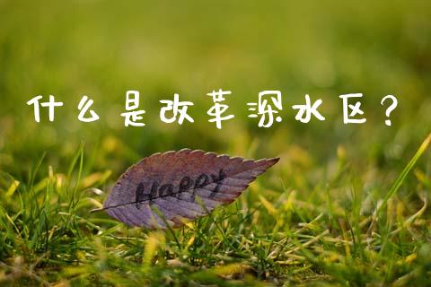 什么是改革深水区？_https://m.ycdhulan.com_证券新闻_第1张