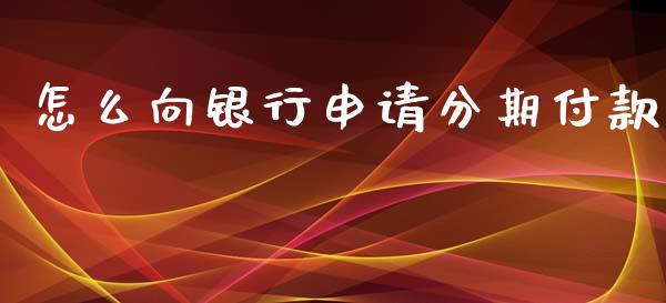 怎么向银行申请分期付款_https://m.ycdhulan.com_国际金融_第1张