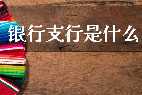 银行支行是什么_https://m.ycdhulan.com_国际金融_第1张