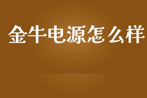 金牛电源怎么样_https://m.ycdhulan.com_期货交易_第1张