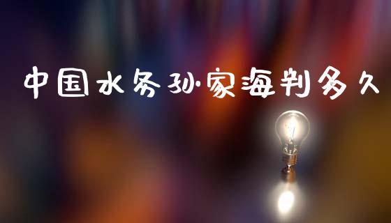 中国水务孙家海判多久_https://m.ycdhulan.com_期货交易_第1张