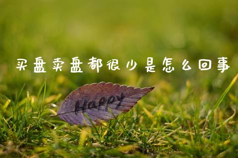 买盘卖盘都很少是怎么回事_https://m.ycdhulan.com_国际金融_第1张