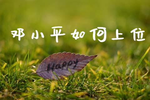 邓小平如何上位_https://m.ycdhulan.com_股市在线_第1张