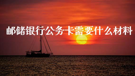 邮储银行公务卡需要什么材料_https://m.ycdhulan.com_理财产品_第1张