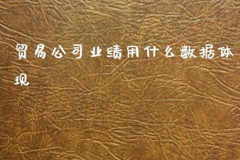 贸易公司业绩用什么数据体现_https://m.ycdhulan.com_国际金融_第1张