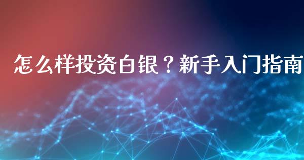 怎么样投资白银？新手入门指南_https://m.ycdhulan.com_国际金融_第1张