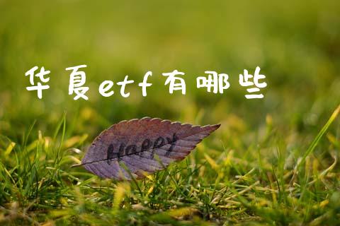 华夏etf有哪些_https://m.ycdhulan.com_股市在线_第1张