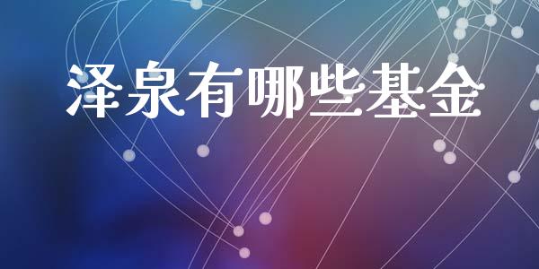 泽泉有哪些基金_https://m.ycdhulan.com_财经要闻_第1张