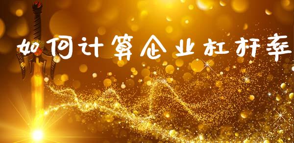 如何计算企业杠杆率_https://m.ycdhulan.com_股市在线_第1张