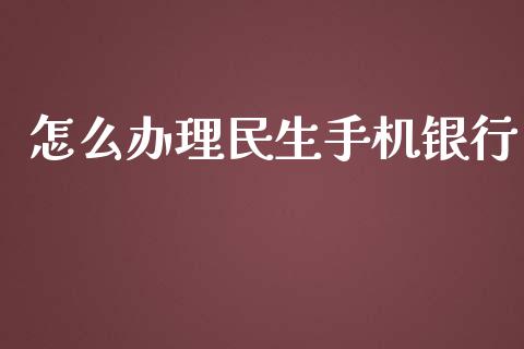 怎么办理民生手机银行_https://m.ycdhulan.com_国际金融_第1张