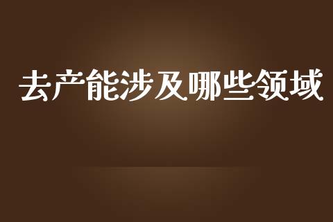 去产能涉及哪些领域_https://m.ycdhulan.com_国际金融_第1张