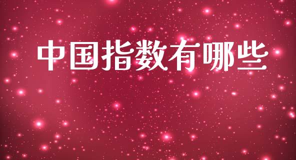 中国指数有哪些_https://m.ycdhulan.com_国际金融_第1张