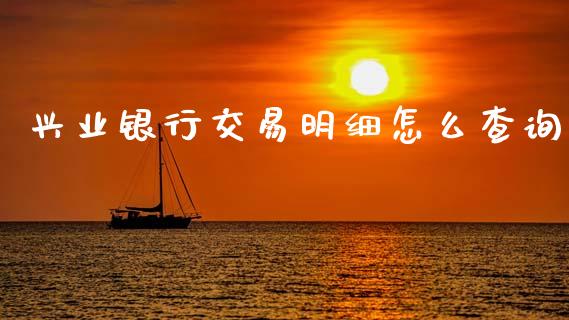 兴业银行交易明细怎么查询_https://m.ycdhulan.com_股市在线_第1张