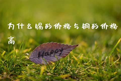 为什么锡的价格与铜的价格高_https://m.ycdhulan.com_期货交易_第1张