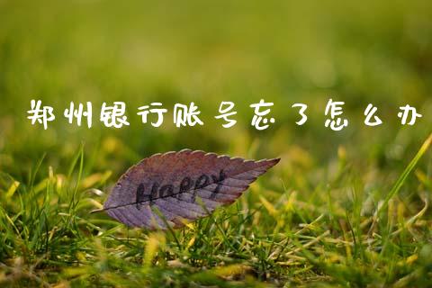 郑州银行账号忘了怎么办_https://m.ycdhulan.com_股市在线_第1张