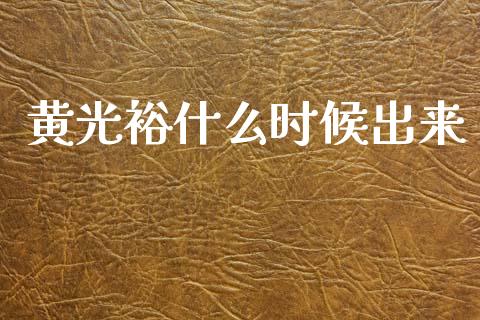 黄光裕什么时候出来_https://m.ycdhulan.com_股市在线_第1张