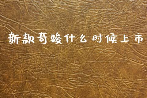 新款奇骏什么时候上市_https://m.ycdhulan.com_理财产品_第1张