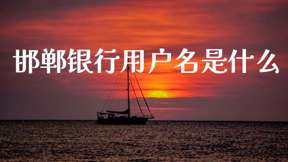 邯郸银行用户名是什么_https://m.ycdhulan.com_股市在线_第1张