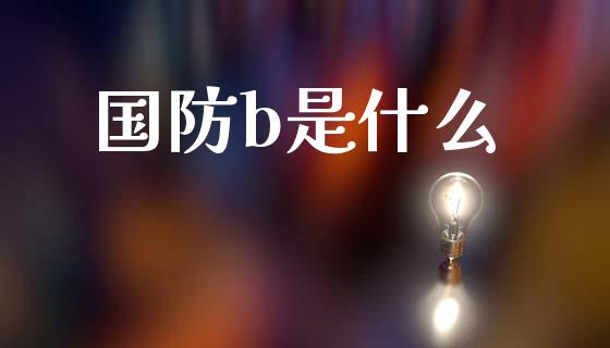 国防b是什么_https://m.ycdhulan.com_财经要闻_第1张
