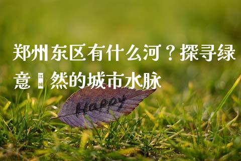 郑州东区有什么河？探寻绿意盎然的城市水脉_https://m.ycdhulan.com_证券新闻_第1张