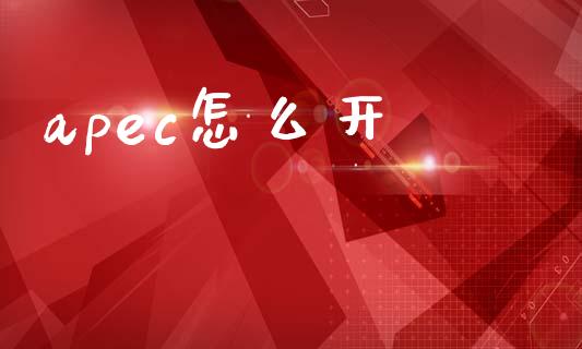 apec怎么开_https://m.ycdhulan.com_国际金融_第1张