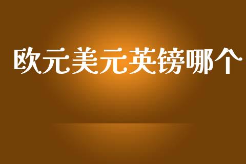 欧元美元英镑哪个_https://m.ycdhulan.com_理财产品_第1张
