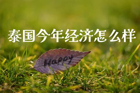 泰国今年经济怎么样_https://m.ycdhulan.com_股市在线_第1张